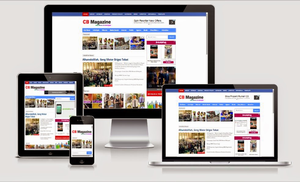 CB Responsive Magazine Blogger Template