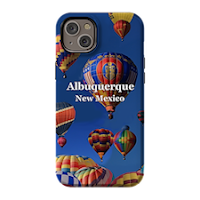 Beautiful Albuquerque hot air balloon skyline & its premier park which holds events like ballooning, sports & concerts. Store: cafepress.com/Albuquerque_NM