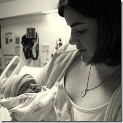 Mom and Alex BW