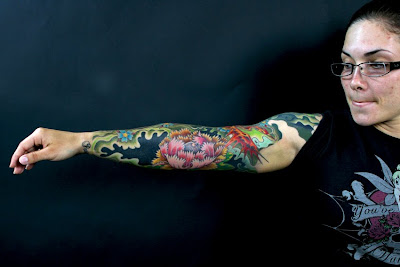  Tattoos Girls on Full Arm Colour Tattoo On Girl