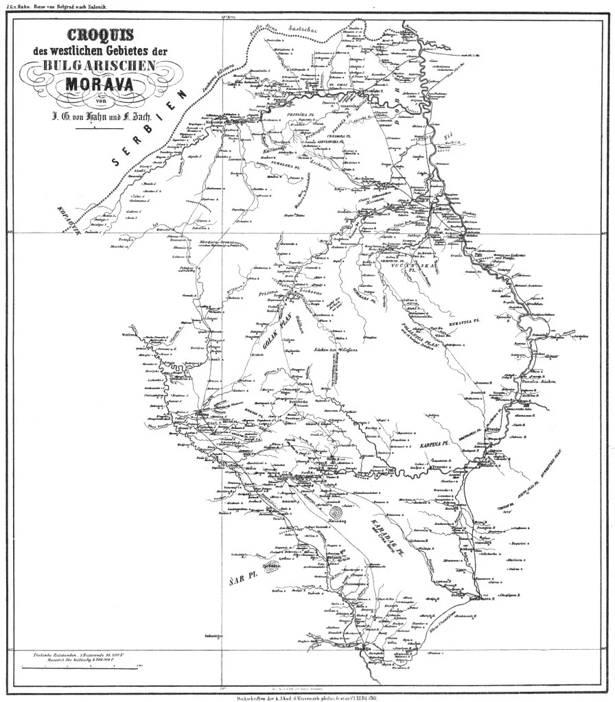 Hahn Bulgarian Morava map