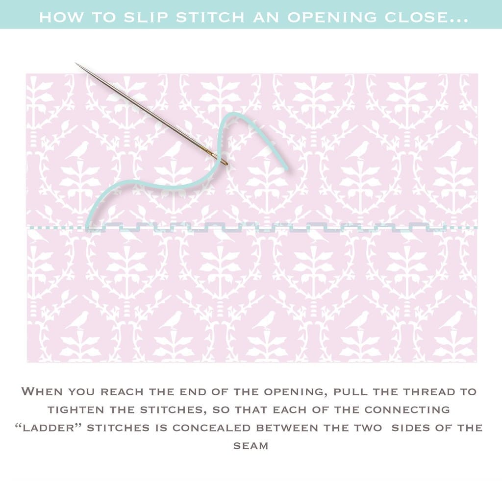 How to Slip Stitch an opening close