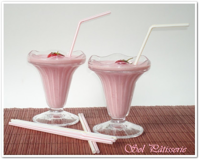 Milk shake à la fraise