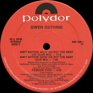 Ain't Nothin' Goin' On But The Rent (12" Club Mix) - Gwen Guthrie http://80smusicremixes.blogspot.co.uk