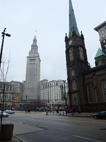 downtown cleveland ohio, library, tower