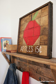 use reclaimed wood to make a rustic frame