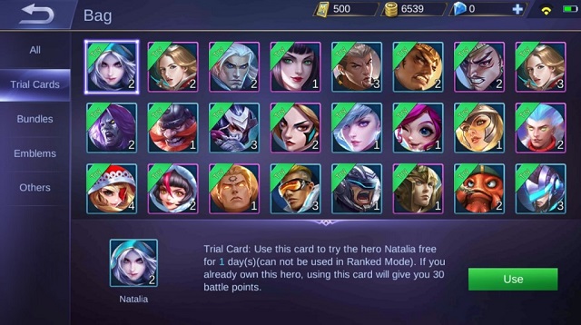 Cara Mencoba Hero Mobile Legends Sebelum Membeli