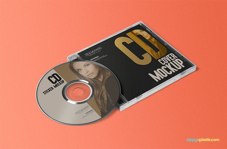 Free CD Case Mockup