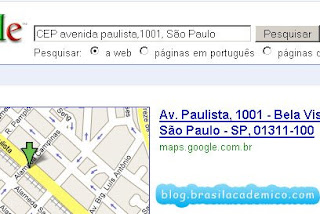 Busca de CEP no Google