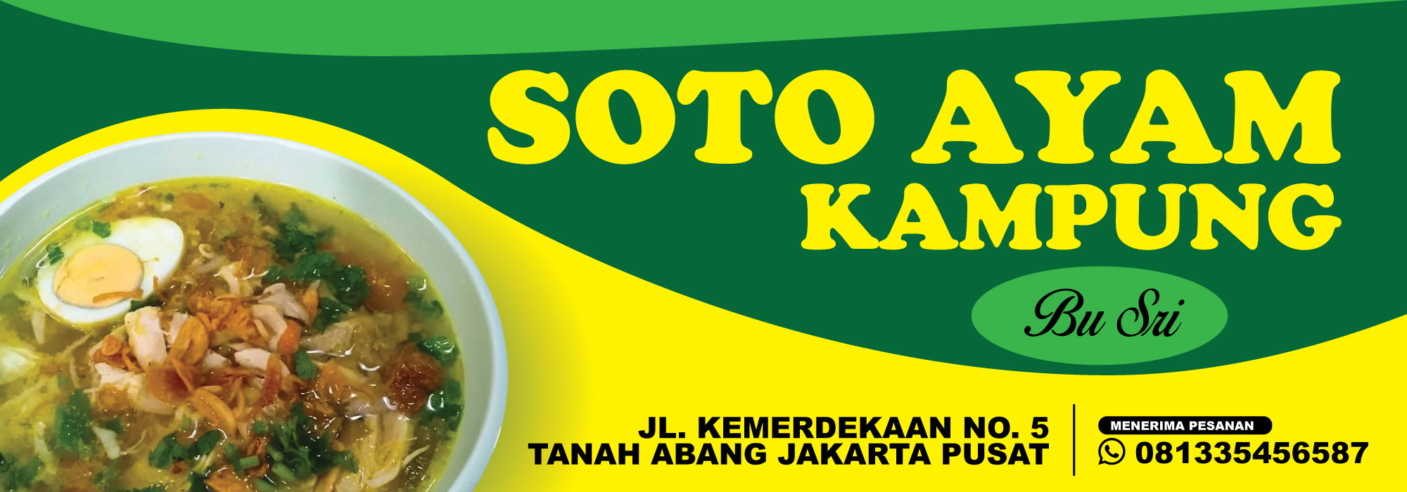 banner soto ayam kampung