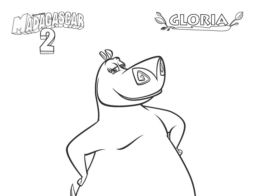 Cartoons Coloring Pages: Gloria Coloring Pages