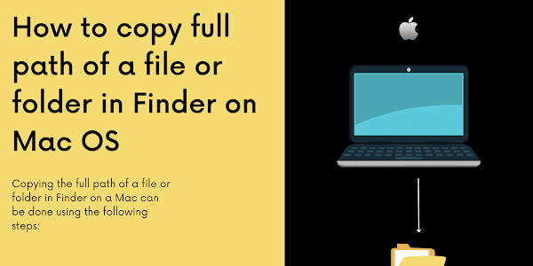 How to copy full path of a file or folder in Finder on Mac OS