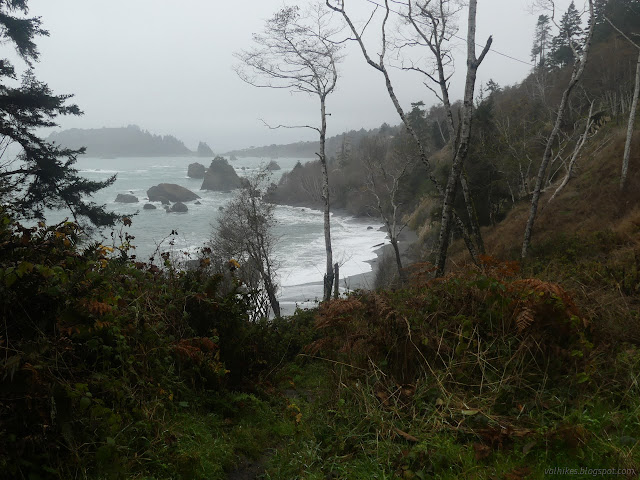 15: thin trail and wide beach