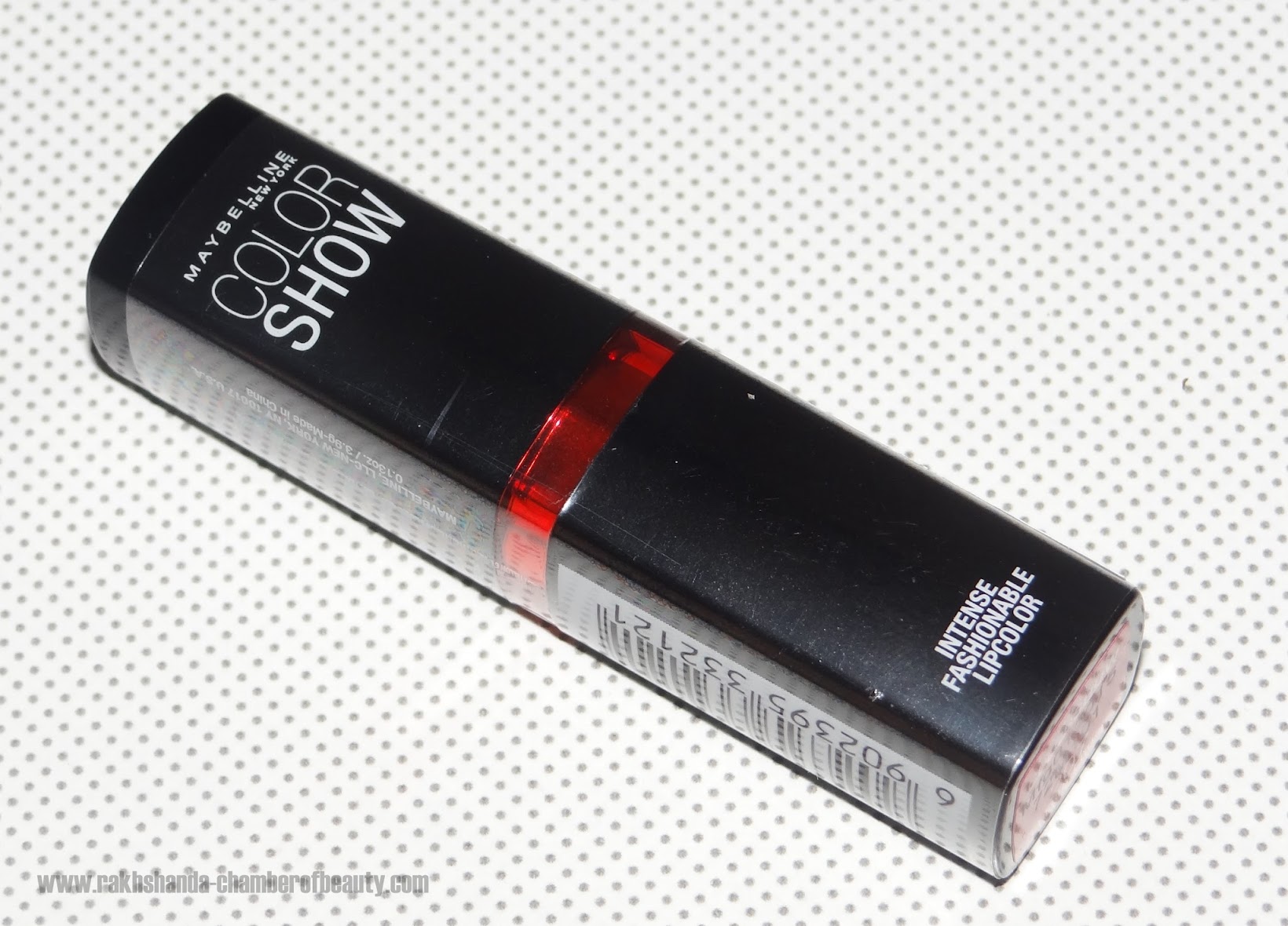 Maybelline Color Show lipstick in Cherry Crush-review, swatches