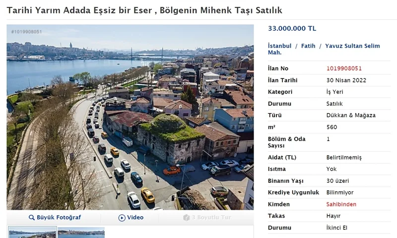 440 yıllık hamam satışa çıkarıldı