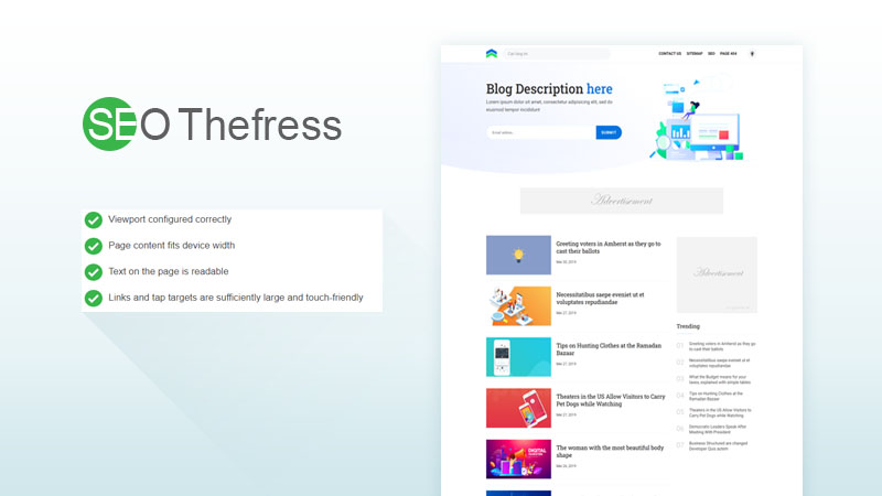 SEO TheFress Responsive Blogger Template