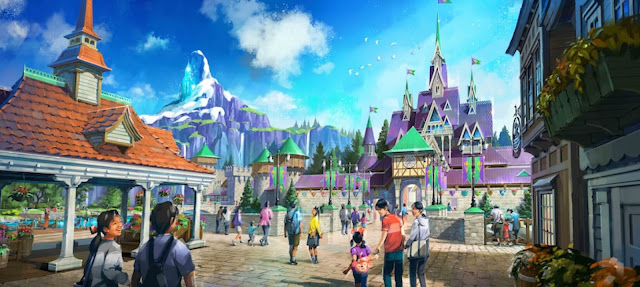 Frozen Fantasy Springs Disneyland Forward Concept Art