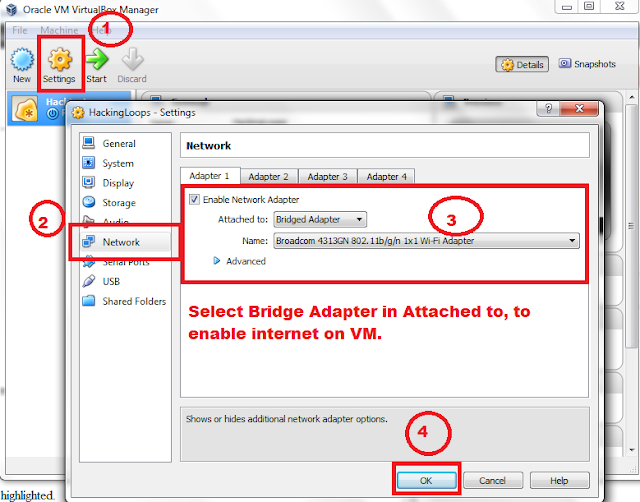 Configure Internet Settings on VM