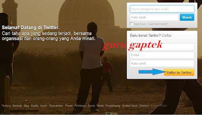 daftar twitter