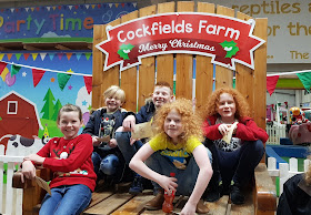 Cockfields Farm Christmas Experience Review giant chair with going on an adventure blog kids