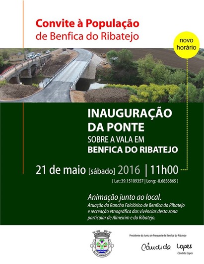 Cartaz inauguração Ponte Benfica