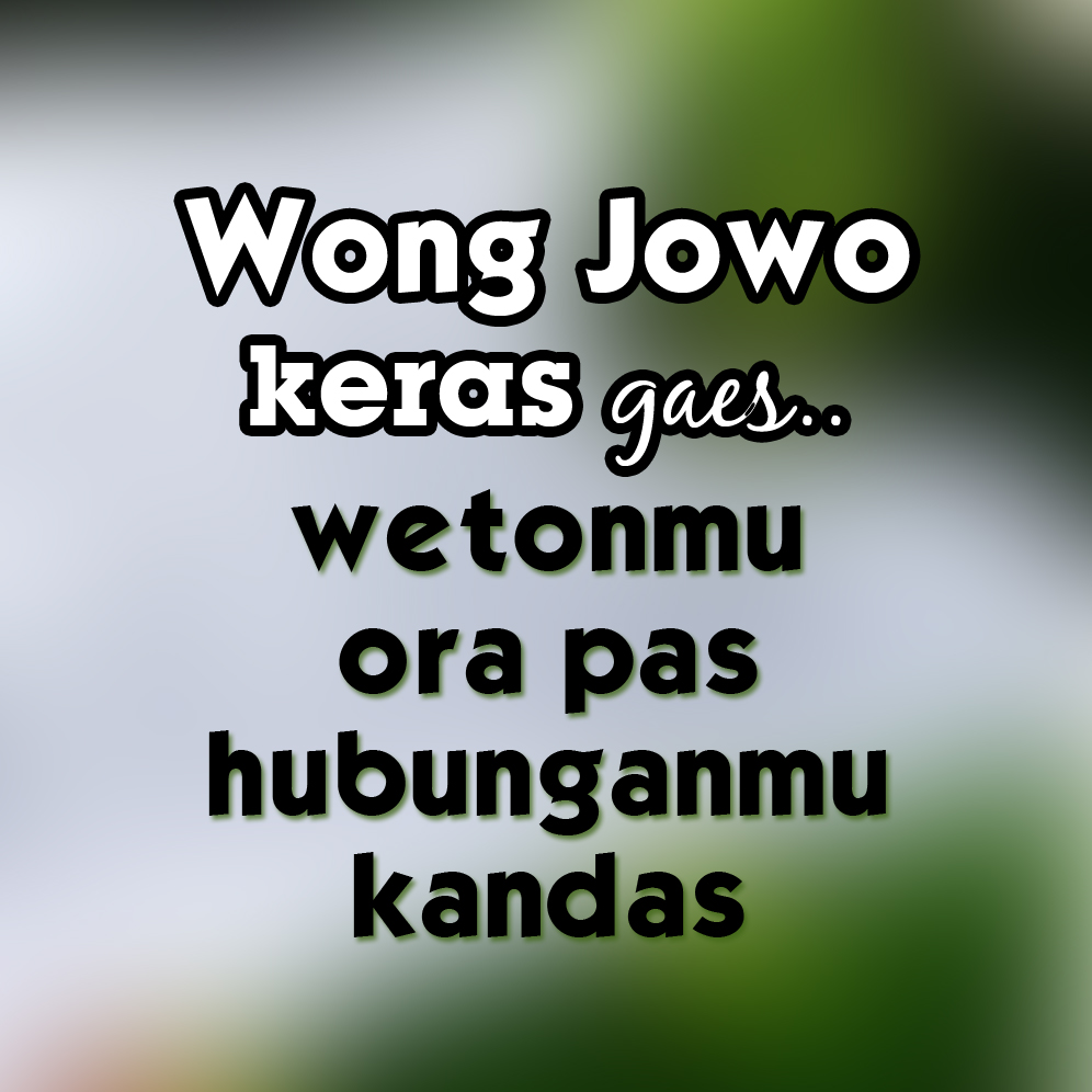 Kata Kata Wong Jowo Lucu Cikimmcom