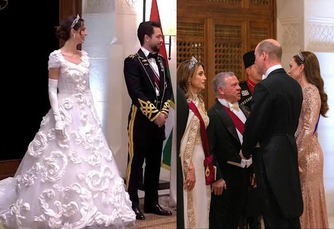 Stunning Display of Tiaras at Crown Prince Hussein's Wedding Banquet 