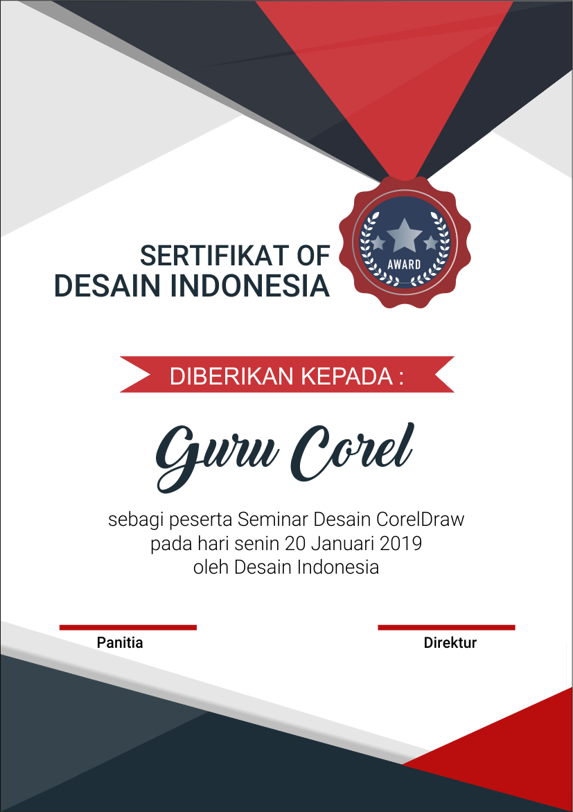 Cara Membuat Sertifikat Kegiatan Seminar Dengan CorelDraw 