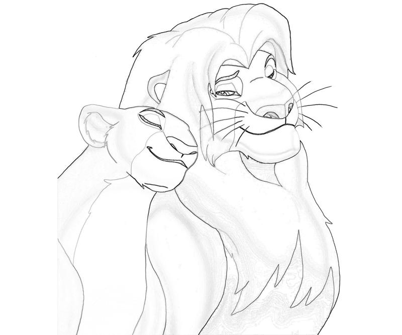 the-lion-king-simba-and-nara-coloring-pages