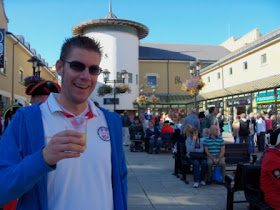 Photo: Richard enjoys a Battle Cider while listening to the Town Criers Championships in Hastings