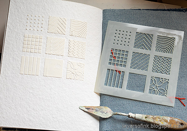 Layers of ink - Patterend Paste Squares Tutorial by Anna-Karin Evaldsson.