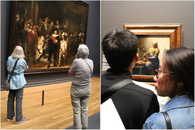 La ronda de noche y La lechera en el museo Rijksmuseum de Amsterdam