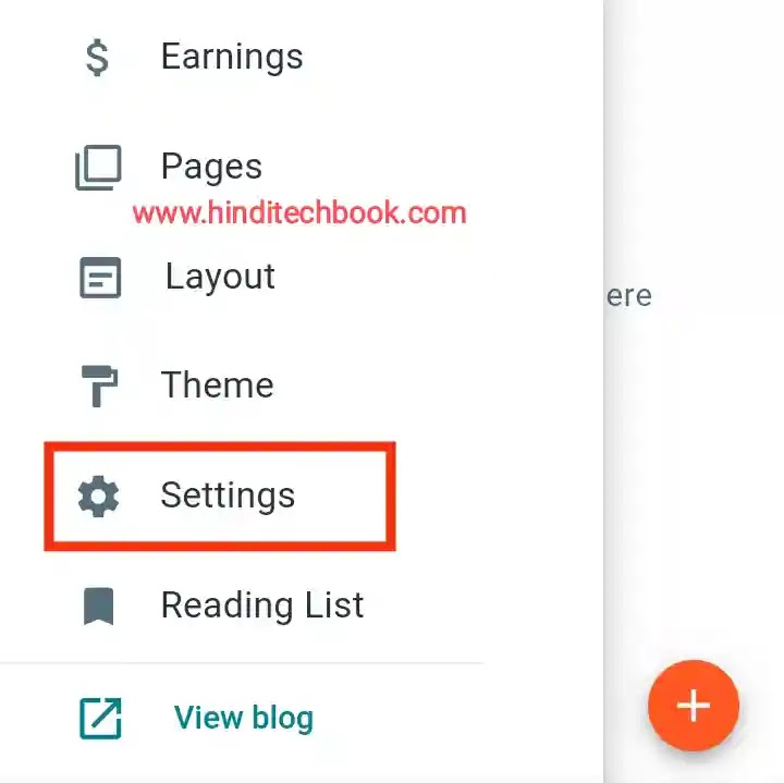 Click on blogger settings