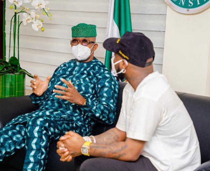 PHOTOS: Davido visits Ogun State Governor Dapo Abiodun