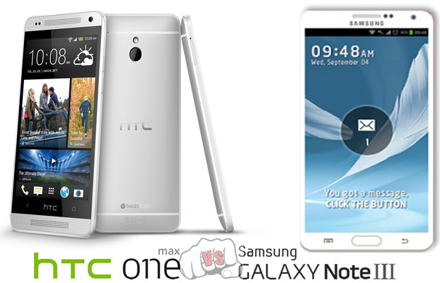 Samsung Galaxy Note 3 vs htc ONE max Specs Comparison