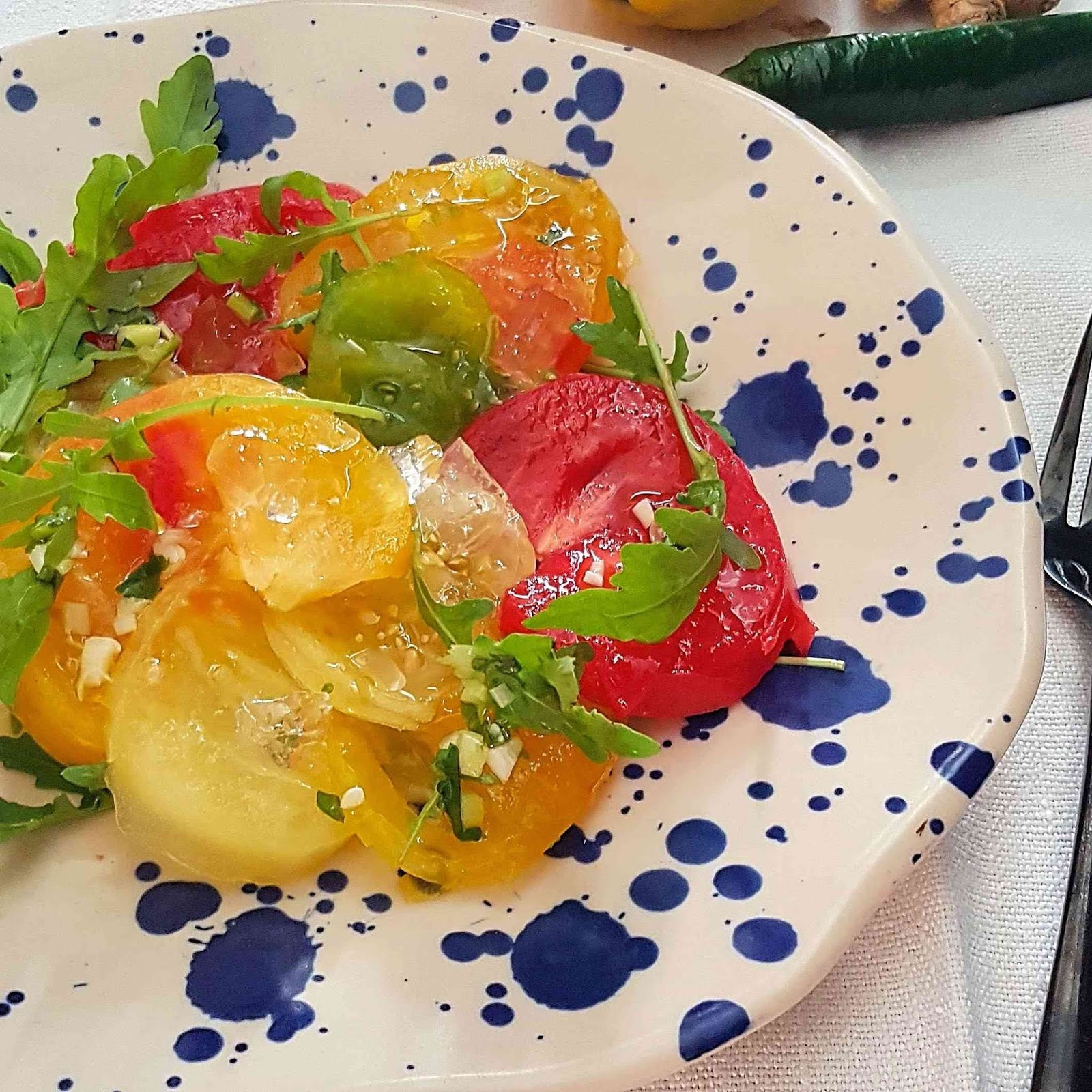 Salade de tomates citron-chèvre de MiniCook