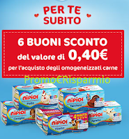 Logo Buoni sconto Nipiol per omogeneizzati carne