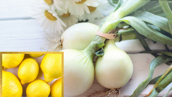 Onions and lemon mask for dark spots