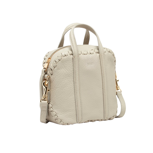 Elegant and versatile Evelyn gray leather crossbody bag
