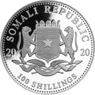 1 Oz Silver Somalia 100Sh Elephant Coin 2020