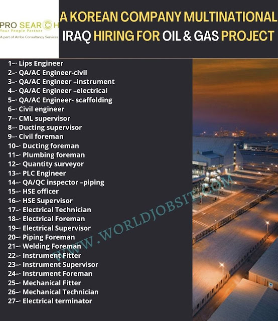 A KOREAN COMPANY MULTINATIONAL IRAQ HIRING