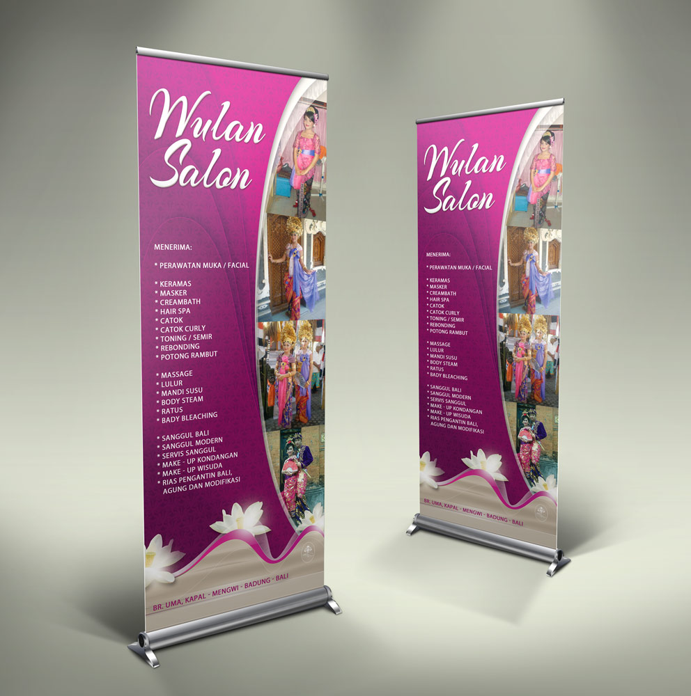 Roll Up Banner Salon Kecantikan Tutorial Desain Grafis