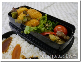 カキフライ弁当(2012/10/03)