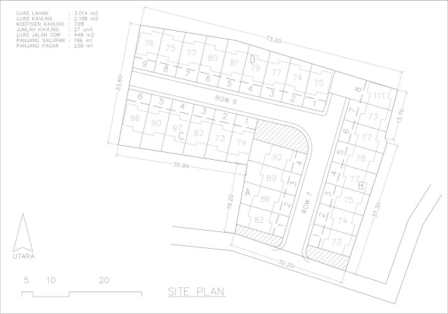 site plan di lahan sempit