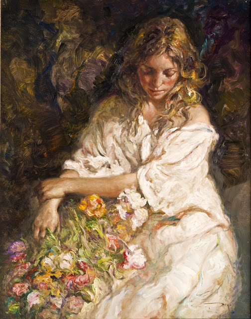 interior con flores, interior with flowers , Jose Royo