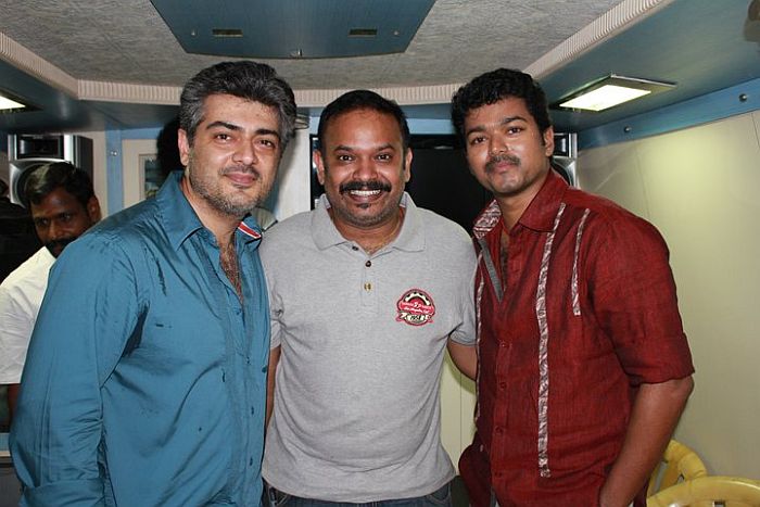 Superstars Ajith and Vijay togetherphoto gallery event pictures