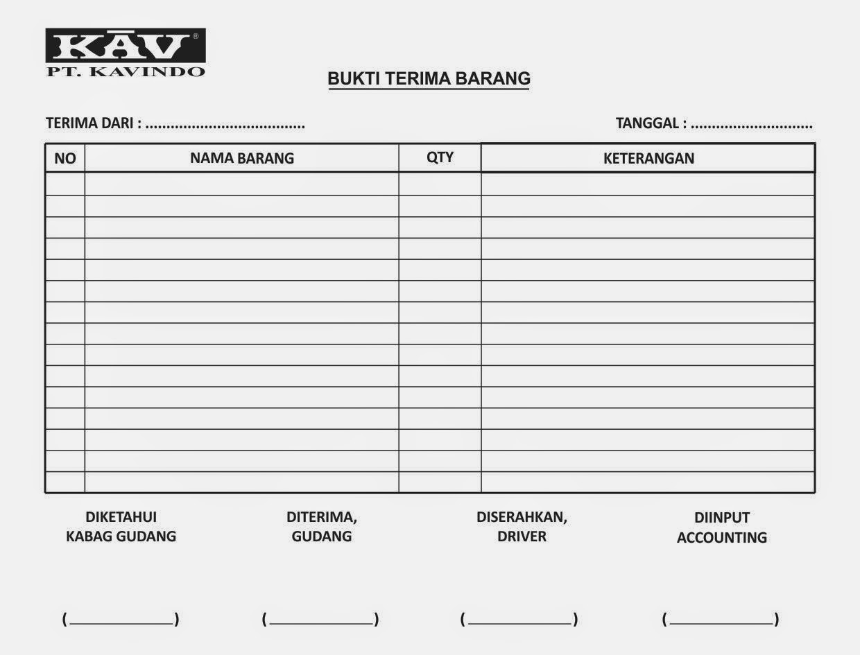 Format surat tanda terima barang - Parlo.buenacocina.co