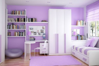 bedroom purple woman girly interior design