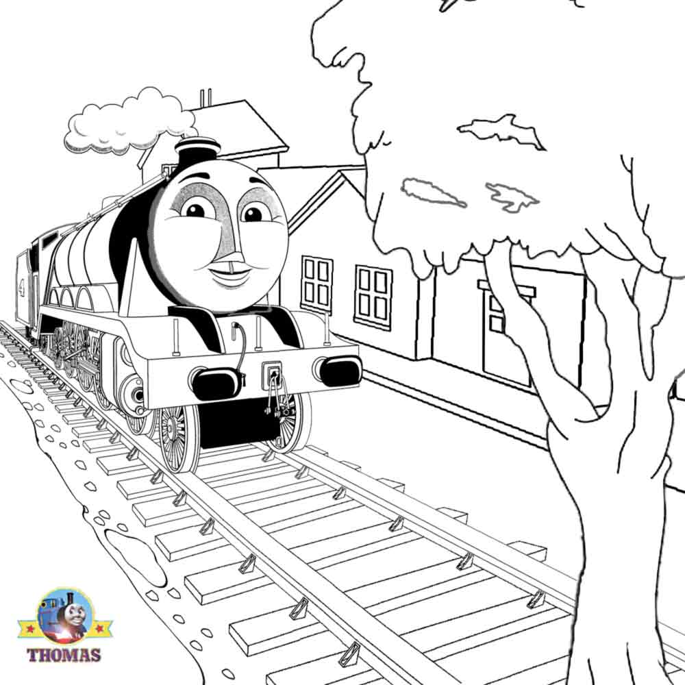 Boys activities railway station Thomas and friends Gordon the train coloring pictures for young man