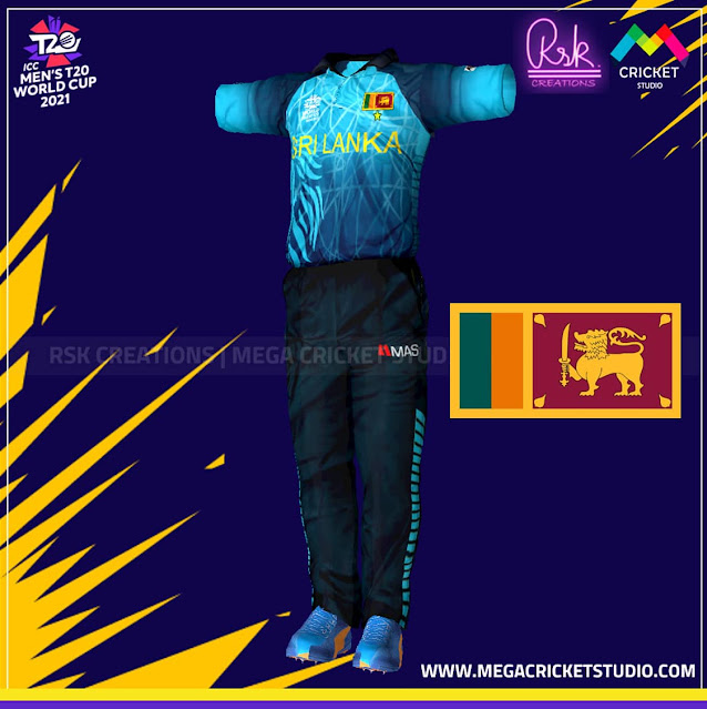 ICC T20 World Cup 2021 Sri Lanka HD Kit for EA Sports Cricket 07